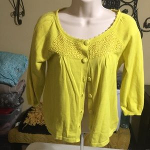 Ladies size small  Miss Me mustard colored  cropped sweater